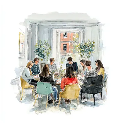 Teenagers participating in a life skills and personal development group